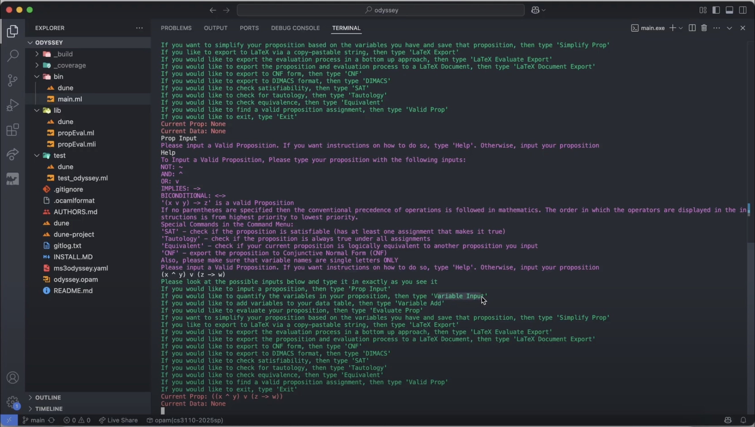 Odyssey - Interactive Theorem Prover